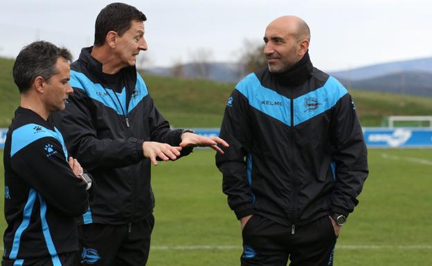 Abelardo, durante un entrenamiento. /E. C.