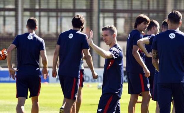 Muniain, en un entrenamiento