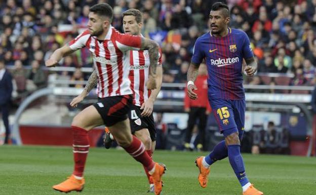 Unai Núñez en una disputa del partido./Fernando Gómez