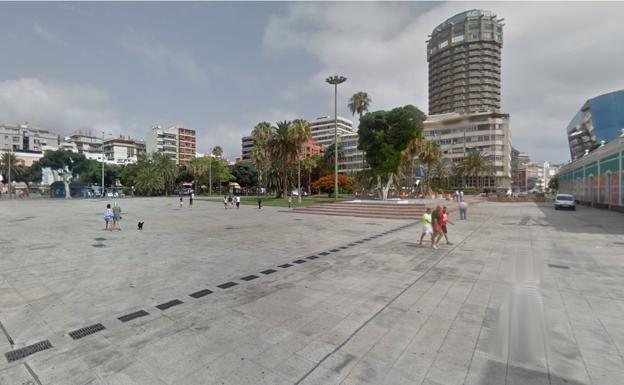 El parque de Santa Catalina donde se ubicará el punto de encuentro de los baskonistas.
