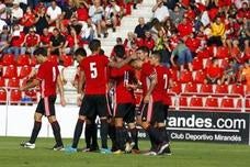 La plantilla mirandesista quiere repetir con asiduidad este gesto.
