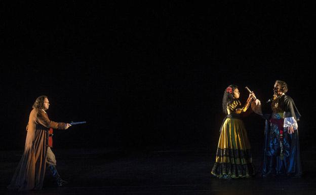 Ensayos de la producción de "Il Trovatore" de Verdi.