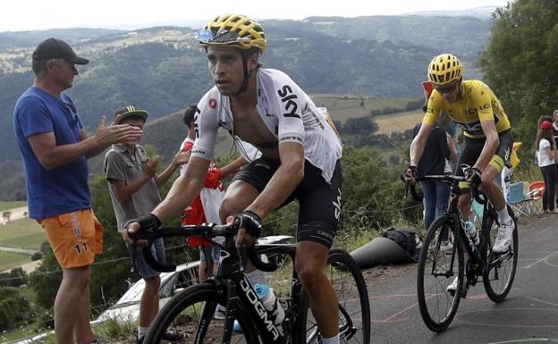 Landa y Froome, durante la etapa.