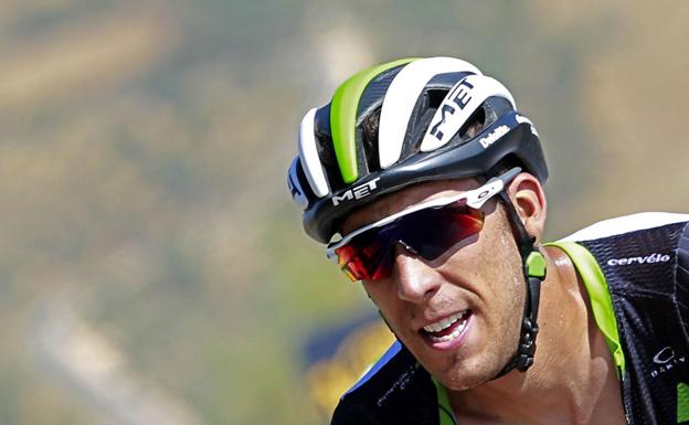 Omar Fraile, durante la Vuelta a España.