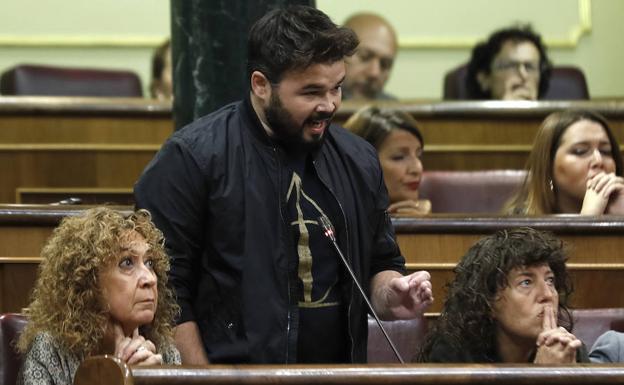 Gabriel Rufián, portavoz adjunto de ERC en el Congreso./EFE