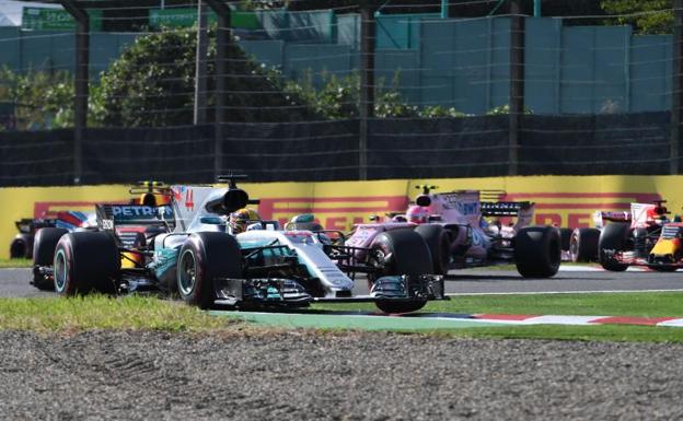Lewis Hamilton durante la carrera./Afp