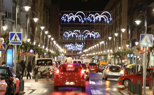Luces de Navidad en Bilbao./E. C.