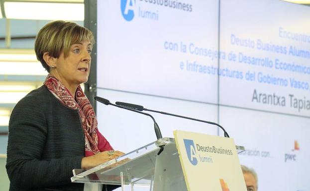 La consejera de Desarrollo Económico e Infraestructuras del Gobierno vasco, Arantxa Tapia. /E.C.