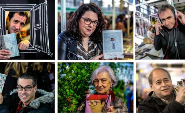 Los escritores nos guían por la Azoka./E. C.