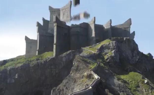 Así se construiría Rocadragón en San Juan de Gastelugatxe/@Basquetour_eus