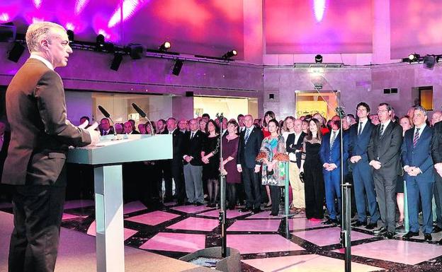 El lehendakari dibujó una Euskadi que está logrando salir de la crisis, próspera y solidaria, en su discurso durante la tradicional recepción de Navidad./Blanca de Castillo