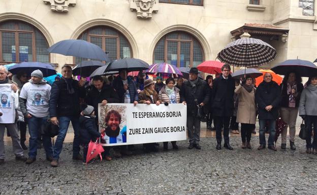 La concentración de este domingo en Vitoria./