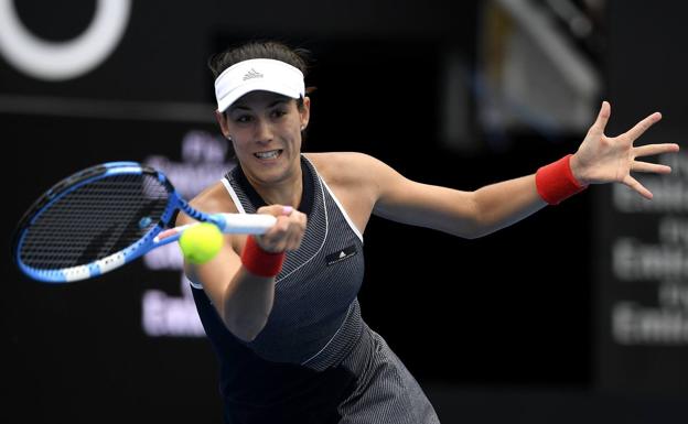 Garbiñe Muguruza, durante el partido ante Bertens. /Reuters