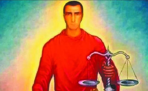 El líder. Dibujo mesiánico del que se autodenomina Príncipe de Gurdjieff, que vaticina que el fin del mundo está cerca./