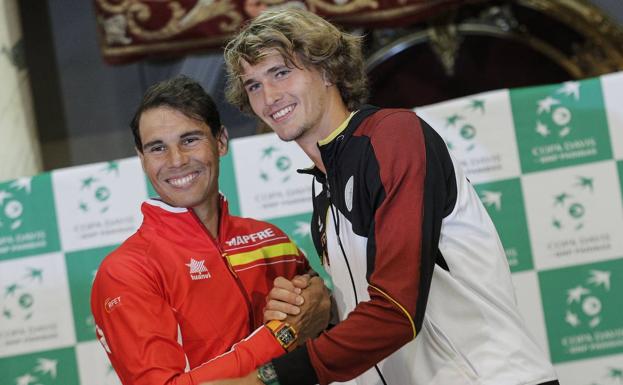 Rafa Nadal y el alemán, Alexander Zverev. /Efe