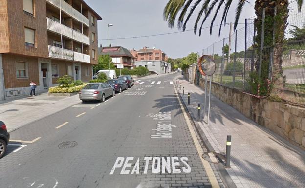 Calle Maidagan, donde se produjo el atropello./