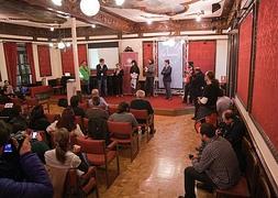 Entrega de premios de la última edición de este concurso de emprendedores. El Hueco./