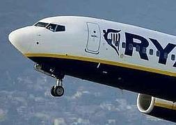 Un avión de la compañía Ryanair, en una imagen de archivo./