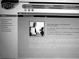 Una imagen de la página web de la empresa Agme. /J.CALLEJA/