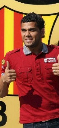 Alves, ayer en Barcelona. / EFE/