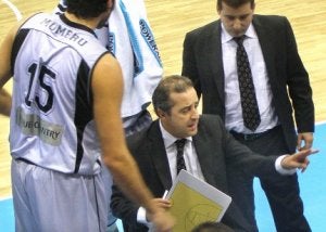 El Bilbao Basket lució ayer el lema 'Basque Country' en la camiseta./