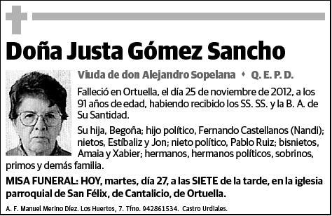 GOMEZ SANCHO,JUSTA