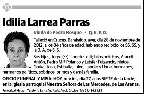 LARREA PARRAS,IDILIA
