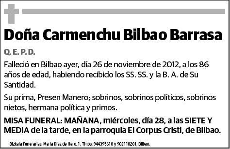 BILBAO BARRASA,CARMENCHU
