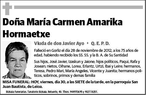 AMARIKA HORMAETXE,MARIA CARMEN