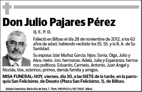 PAJARES PEREZ,JULIO