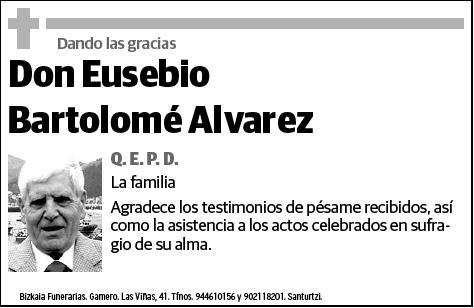 BARTOLOME ALVAREZ,EUSEBIO