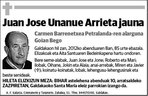 UNANUE ARRIETA,JUAN JOSE