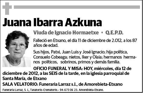 IBARRA AZKUNA,JUANA