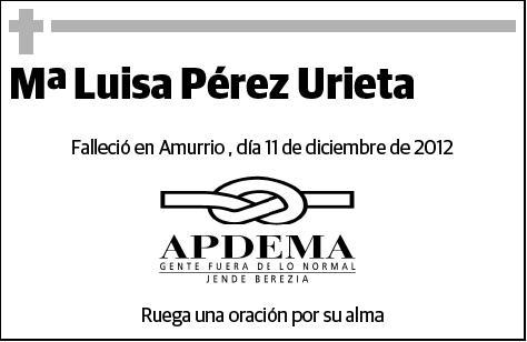PEREZ URIETA,Mº LUISA