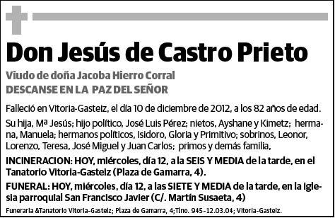 DE CASTRO PRIETO,JESUS