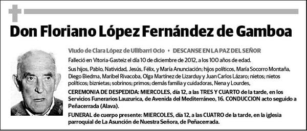 LOPEZ FERNANDEZ DE GAMBOA,FLORIANO