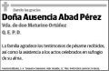 ABAD PEREZ,AUSENCIA