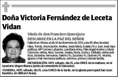 FERNANDEZ DE LECETA VIDAN,VICTORIA