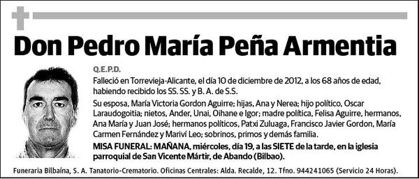 PEÑA ARMENTIA,PEDRO MARIA