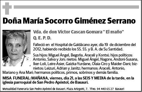 GIMENEZ SERRANO,MARIA SOCORRO