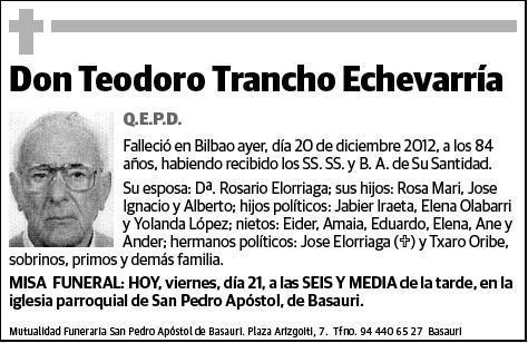 TRANCHO ECHEVARRIA,TEODORO