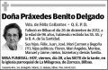 BENITO DELGADO,PRAXEDES