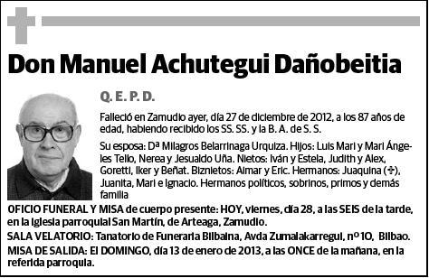 ACHUTEGUI DAÑOBEITIA,MANUEL
