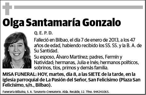 SANTAMARIA GONZALO,OLGA