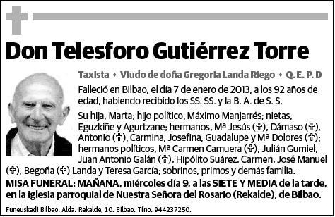 GUTIERREZ TORRE,TELESFORO