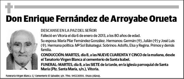FERNANDEZ DE ARROYABE ORUETA,ENRIQUE