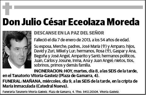 ECEOLAZA MOREDA,JULIO CESAR