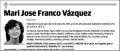 FRANCO VAZQUEZ,MARI JOSE