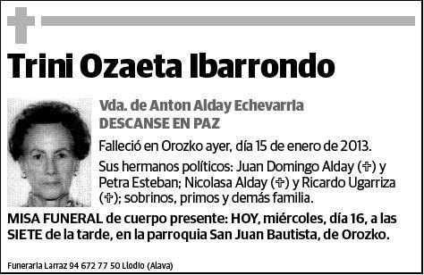 OZAETA IBARRONDO,TRINI