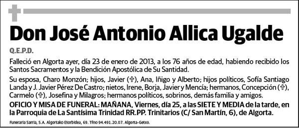ALLICA UGALDE,JOSE ANTONIO